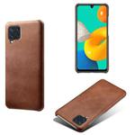 For Samsung Galaxy M32 Calf Texture  PC + PU Phone Case(Brown)