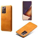 For Samsung Galaxy Note20 Ultra Calf Texture  PC + PU Phone Case(Orange)