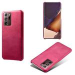 For Samsung Galaxy Note20 Ultra Calf Texture  PC + PU Phone Case(Rose Red)