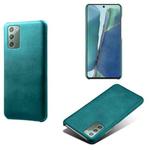For Samsung Galaxy Note20 Calf Texture  PC + PU Phone Case(Green)