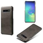 For Samsung Galaxy S10+ Calf Texture  PC + PU Phone Case(Black)