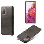 For Samsung Galaxy S20 FE Calf Texture  PC + PU Phone Case(Black)