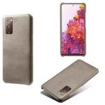 For Samsung Galaxy S20 FE Calf Texture  PC + PU Phone Case(Grey)