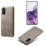 For Samsung Galaxy S20 Calf Texture  PC + PU Phone Case(Grey)