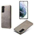 For Samsung Galaxy S22 Calf Texture  PC + PU Phone Case(Grey)
