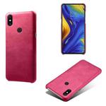 For Xiaomi Mi Mix 3 Calf Texture PC + PU Phone Case(Rose Red)