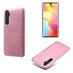 For Xiaomi Mi Note 10 Lite Calf Texture PC + PU Phone Case(Pink)