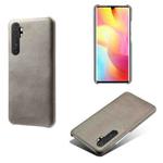 For Xiaomi Mi Note 10 Lite Calf Texture PC + PU Phone Case(Grey)