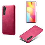 For Xiaomi Mi Note 10 Lite Calf Texture PC + PU Phone Case(Rose Red)