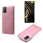 For Xiaomi Poco M3 Calf Texture PC + PU Phone Case(Pink)