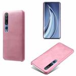 For Xiaomi Mi 10 5G /  Mi 10 Pro 5G Calf Texture PC + PU Phone Case(Pink)