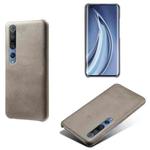 For Xiaomi Mi 10 5G /  Mi 10 Pro 5G Calf Texture PC + PU Phone Case(Grey)