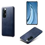For Xiaomi Mi 10S Calf Texture PC + PU Phone Case(Blue)