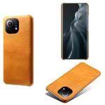 For Xiaomi Mi 11 Calf Texture PC + PU Phone Case(Orange)