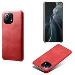 For Xiaomi Mi 11 Calf Texture PC + PU Phone Case(Red)