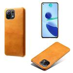 For Xiaomi Mi 11 Lite 5G Calf Texture PC + PU Phone Case(Orange)