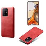 For Xiaomi Mi 11T / 11T Pro Calf Texture PC + PU Phone Case(Red)