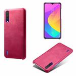 For Xiaomi Mi CC9 / Mi 9 Lite Calf Texture PC + PU Phone Case(Rose Red)