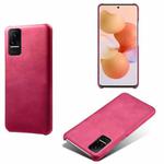 For Xiaomi Civi Calf Texture PC + PU Phone Case(Rose Red)