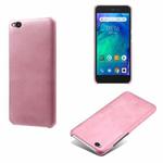For Xiaomi Redmi Go Calf Texture PC + PU Phone Case(Pink)