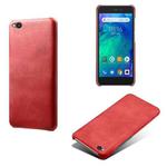 For Xiaomi Redmi Go Calf Texture PC + PU Phone Case(Red)