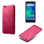 For Xiaomi Redmi Go Calf Texture PC + PU Phone Case(Rose Red)