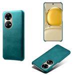 For Huawei P50 Pro Calf Texture PC + PU Phone Case(Green)