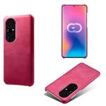 For Huawei P50 Pro+ Calf Texture PC + PU Phone Case(Rose Red)