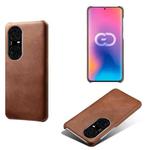 For Huawei P50 Pro+ Calf Texture PC + PU Phone Case(Brown)