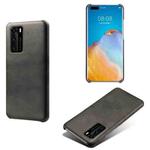 For Huawei P40 Calf Texture PC + PU Phone Case(Black)