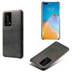 For Huawei P40 Pro+ Calf Texture PC + PU Phone Case(Black)