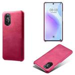 For Huawei nova 8 5G Calf Texture PC + PU Phone Case(Rose Red)