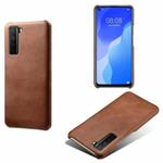 For Huawei nova 7 SE Calf Texture PC + PU Phone Case(Brown)