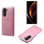 For Honor 60 Pro Calf Texture PC + PU Phone Case(Pink)