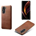 For Honor 60 Pro Calf Texture PC + PU Phone Case(Brown)
