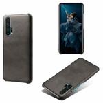 For Honor 20 Pro Calf Texture PC + PU Phone Case(Black)