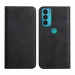 For Motorola Edge 20 Skin Feel Magnetic Leather Phone Case(Black)