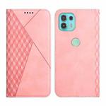 For Motorola Edge 20 Lite Skin Feel Magnetic Leather Phone Case(Rose Gold)