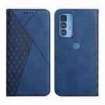 For Motorola Edge 20 Pro Skin Feel Magnetic Leather Phone Case(Blue)