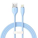 Baseus CAGD000003 Jelly Series 2.4A USB to 8 Pin Liquid Silicone Fast Charging Data Cable, Cable Length:1.2m(Blue)