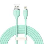 Baseus CAGD000106 Jelly Series 2.4A USB to 8 Pin Liquid Silicone Fast Charging Data Cable, Cable Length:2m(Green)