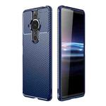 For Sony Xperia Pro-I Carbon Fiber Texture TPU Phone Case(Blue)