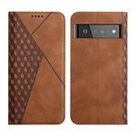 For Google Pixel 6 Pro Skin Feel Magnetic Leather Phone Case(Brown)