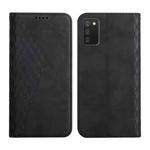 For Samsung Galaxy A03s 166mm Skin Feel Magnetic Leather Phone Case(Black)
