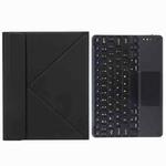 H-097C Touch Bluetooth Keyboard Leather Case with Rear Three-fold Holder For iPad 9.7 2018 & 2017(Black)
