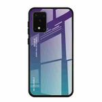 For Galaxy S20+ Gradient Color Glass Case(Purple)