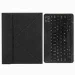 H-097 Bluetooth Keyboard Leather Case with Rear Three-fold Holder For iPad 9.7 2018 & 2017(Black)