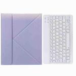 H-109 Bluetooth Keyboard Leather Case with Rear Three-fold Holder For iPad Pro 11 inch 2021 & 2020 & 2018 / Air 2020 10.9(Purple)