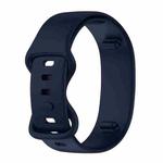 For Amazon Halo 1st Generation Butterfly Buckle Solid Color Silicone Watch Band(Navy Blue)