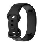 For Amazon Halo 1st Generation Butterfly Buckle Solid Color Silicone Watch Band(Black)